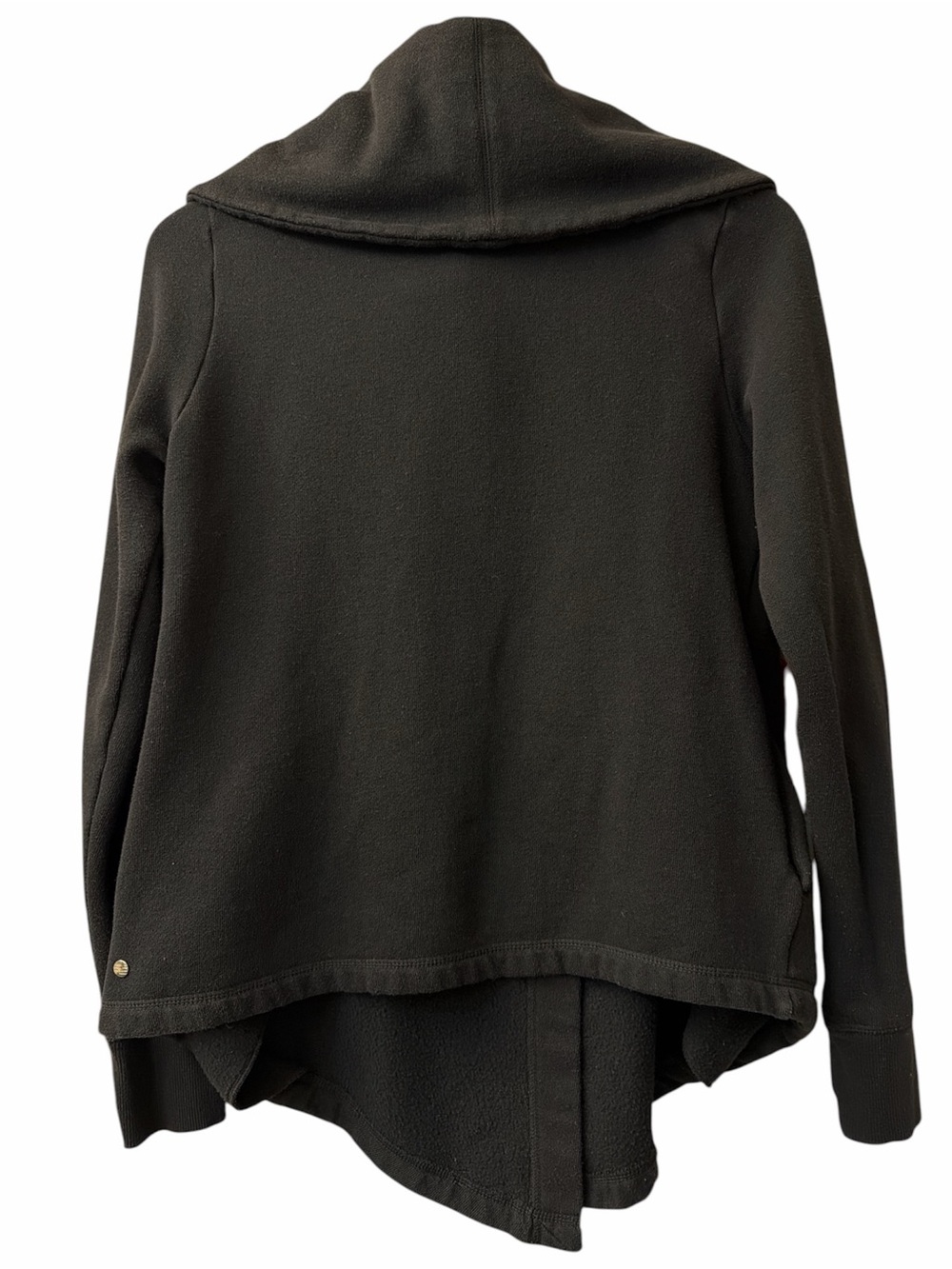 Zella Shooting Star Drape Collar Cardigan Black Size Medium - Picture 5 of 6